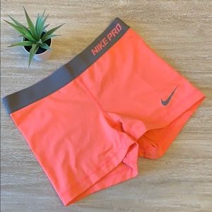 Nike pro dri-fit pink spandex shorts size small